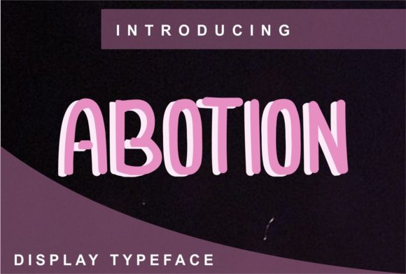 Abotion: A Versatile Display Font for Handmade Creations