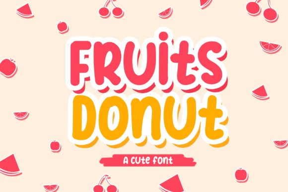 Fruits Donut Font for Handmade Creations
