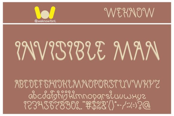 Invisible Man Font for Handmade Creations