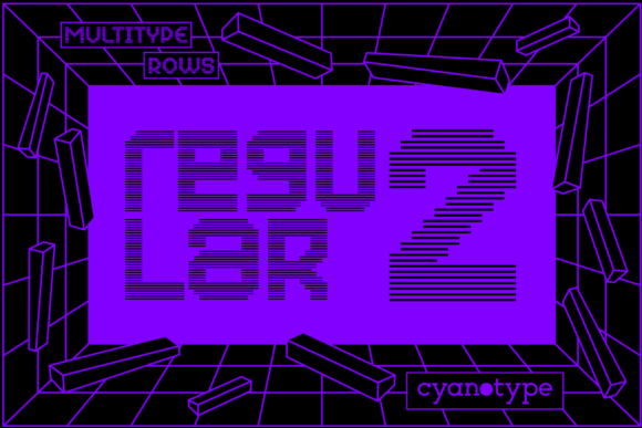 MultiType Rows Regular 2 Font for Editorial Design