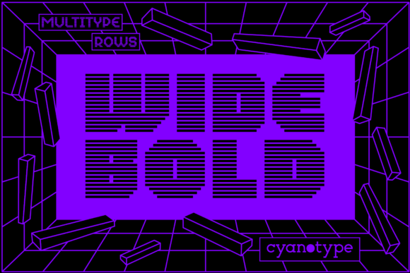 MultiType Rows Wide Bold: A Pixelated Display Font for Modern Editorial Design