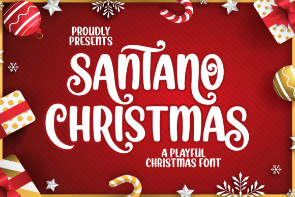 Santano Christmas Font for Festive Craft Projects