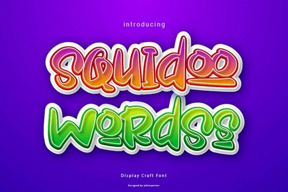 Squidoo Wordss Font for Bold Branding and Social Media